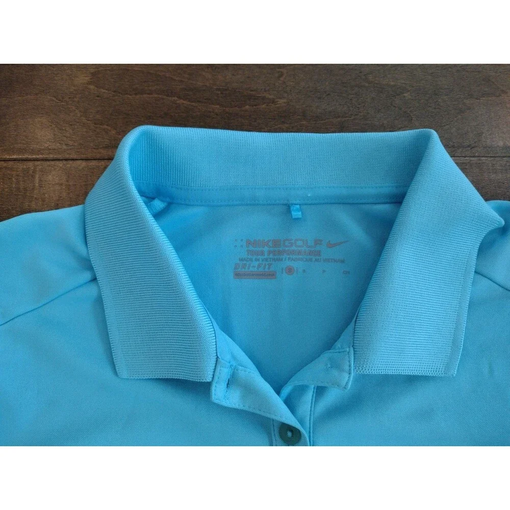 NIKE GOLF Women's Tour Performance sky blue Polo Collared sleeveless top S